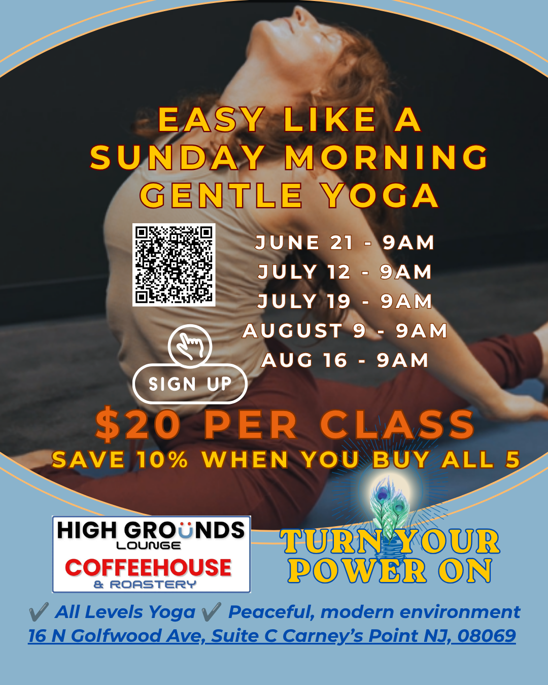Easy Like a Sunday Morning Gentle Yoga Summer Series @ The High Grounds Lounge