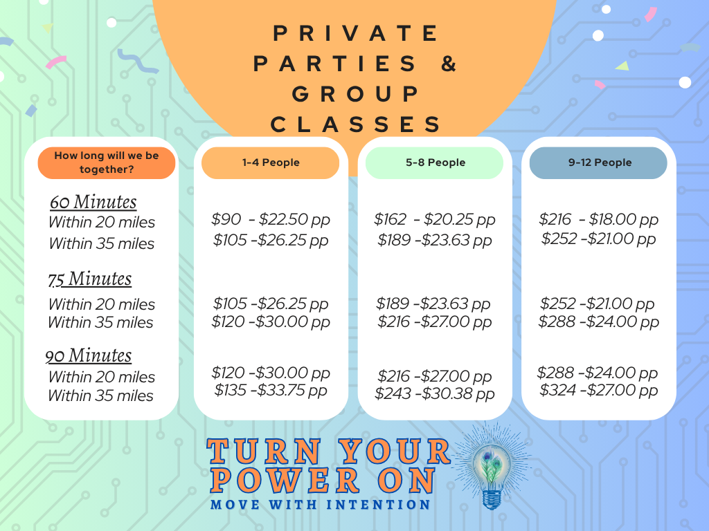 Book a Private Class or Corporate Event