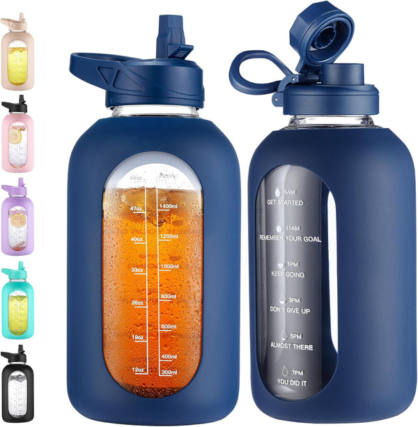CIVAGO 64 oz Glass Water Bottle Jug