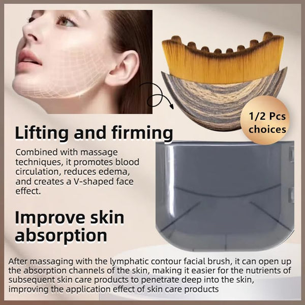 Lymphatic Contour Face Brush for Sculpting – Anti-Puffiness